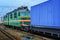 Transportation of cargoes by rail in containers