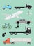 Transportation collection truck suv plane airplane trailer motor and bike