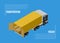 Transportation freight concept with cargo car