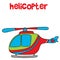 Transportation of helicopter cartoon for kids