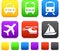 Transportation icon on internet buttons