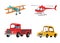 transportation object set bundle vector illustration