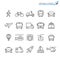 Transportation outline icon set