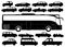 Transportation Silhouettes Vector