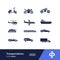 Transportation solid icon template