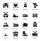 Transportation Solid Icons Set