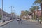 Transportation and traffic on highway in Hurghada city. City with street cars