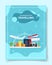 transportation traveling people around suitcase plane passport ticket camera for template of banners, flyer, books cover,