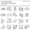 Transportation Vehicle and EV Car Elements Engine System Icon Set, Icons Collection of Transport Innovation for Global and