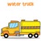Transportation of water truck vector art