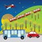 transportations. Vector illustration decorative design