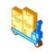 transporter cart wholesale isometric icon vector illustration