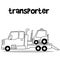 Transporter truck with hand draw