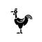 Transylvanian chicken black glyph icon
