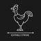 Transylvanian chicken linear icon for dark theme
