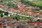 Transylvanian traditional village. A view from Rasnov castle