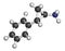 Tranylcypromine antidepressant and anxiolytic drug molecule. Irreversible inhibitor of the enzyme monoamine oxidase (MAO). Atoms