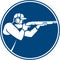 Trap Shooting Shotgun Circle Icon