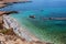 Trapani province, Sicily, Italy - Sea bay and beach view from coastline between San Vito lo Capo and Scopello