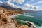 Trapani province, Sicily, Italy - Sea bay and beach view from coastline between San Vito lo Capo and Scopello