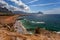 Trapani province Sicily Italy - Sea bay and beach view from coastline between San Vito lo Capo and Scopello