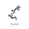 trapeze icon. Trendy trapeze logo concept on white background fr