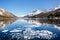 Trapped methane bubbles under the frozen lake