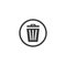 Trash basket icon