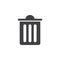 trash bin icon , delete solid logo illustration, pictogram
