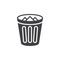 Trash bin icon vector, filled flat sign, solid pictogram isolated on white.