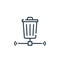 trash bin icon vector from smart city concept. Thin line illustration of trash bin editable stroke. trash bin linear sign for use