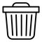 Trash bin line icon. Trash can vector illustration isolated on white. Garbage outline style design, designed for web and