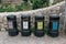 Trash bin for sorting in Polignano a Mare apulia Italy