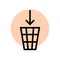 Trash black can icon on white background