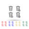 trash, box, plus, remove, minus sign multi color style icon. Simple thin line, outline vector of web icons for ui and ux, website