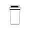Trash bucket icon, flat design