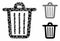 Trash can Composition Icon of Inequal Parts