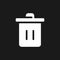 Trash can dark mode glyph ui icon