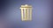Trash Can Gold 3d Icon