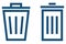 trash can icon for keep clean of the area, delete button on technology devices, garbage bin to keep environment clean
