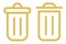 trash can icon for keep clean of the area, delete button on technology devices, garbage bin to keep environment clean