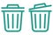 trash can icon for keep clean of the area, delete button on technology devices, garbage bin to keep environment clean