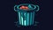 A trash can icon representing the importance of data deletion and cleanup created with Generative AI