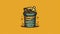 A trash can icon representing the importance of data deletion and cleanup created with Generative AI