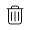 Trash can icon vector. rubbish illustration sign. basket symbol. garbage logo.