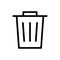 Trash can icon vector. rubbish illustration sign. basket symbol. garbage logo.