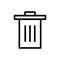 Trash can icon vector. rubbish illustration sign. basket symbol. garbage logo.