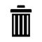 Trash can icon vector. rubbish illustration sign. basket symbol. garbage logo.