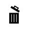 Trash can icon vector. rubbish illustration sign. basket symbol. garbage logo.