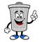 Trash Can Mascot Pointing